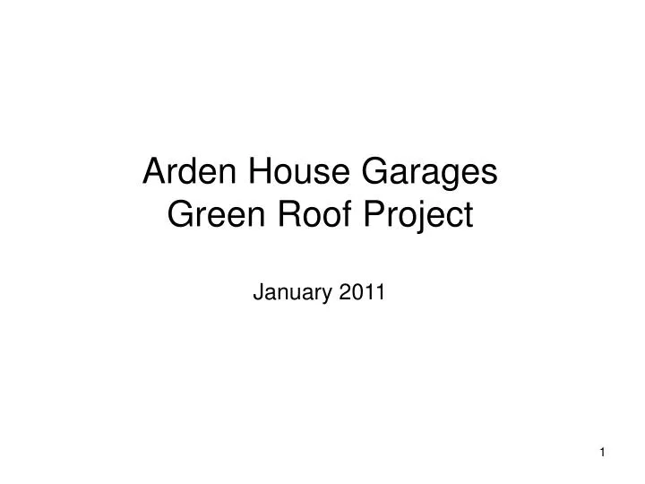 arden house garages green roof project january 2011