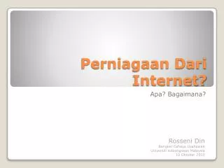 perniagaan dari internet