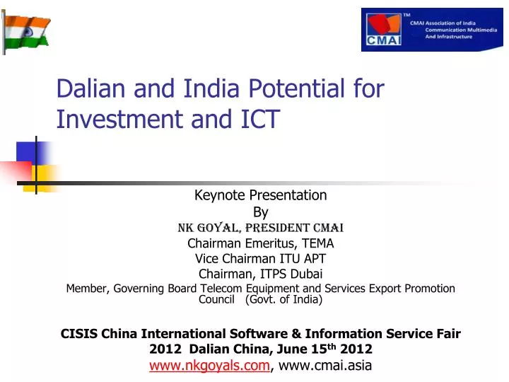 dalian and india potential for investment and ict