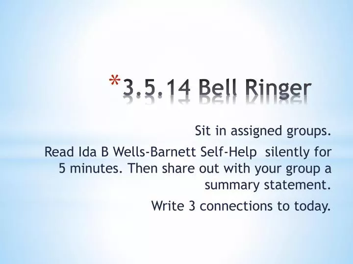3 5 14 bell ringer