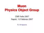 Muon Physics Object Group - slide 1