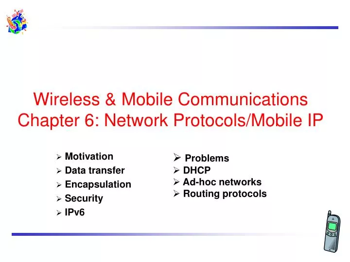 wireless mobile communications chapter 6 network protocols mobile ip