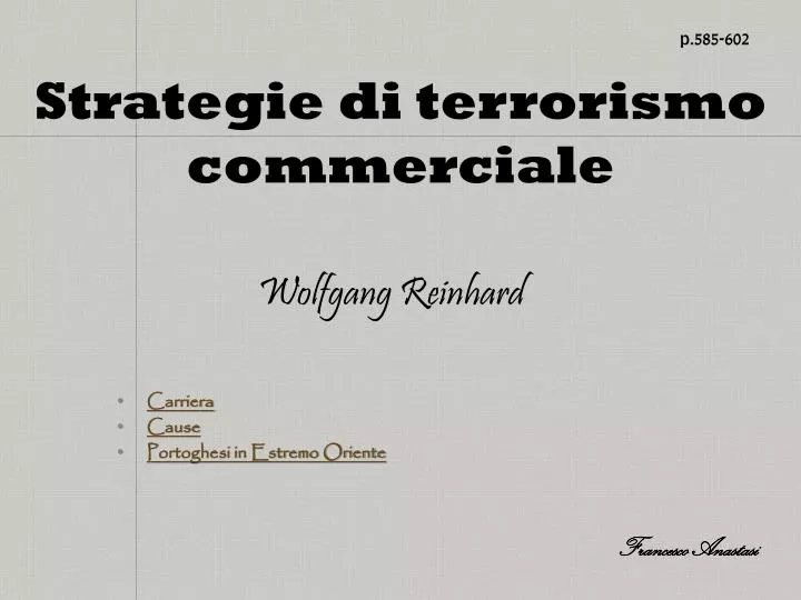 strategie di terrorismo commerciale