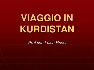 viaggio in kurdistan
