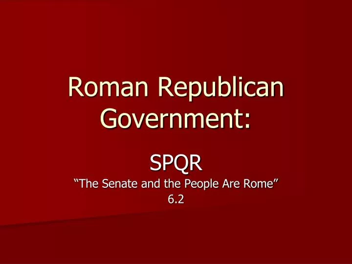 roman republican government