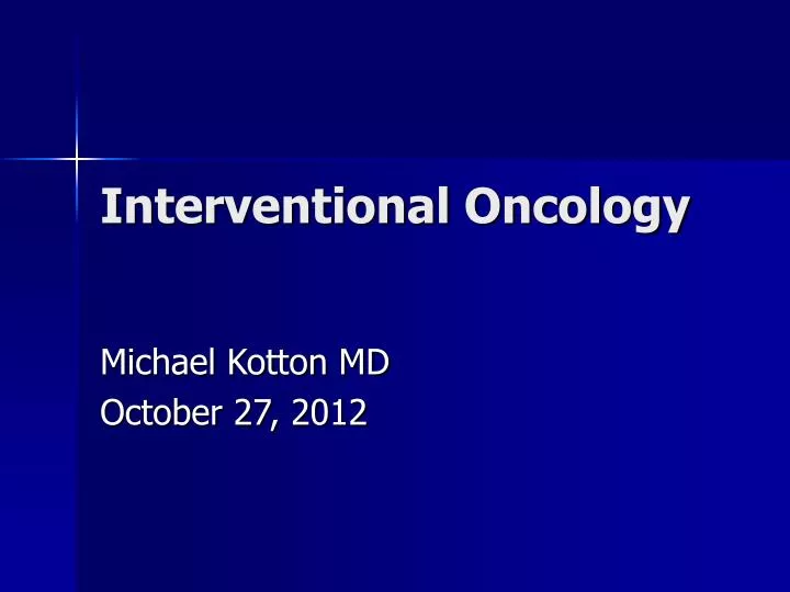 interventional oncology