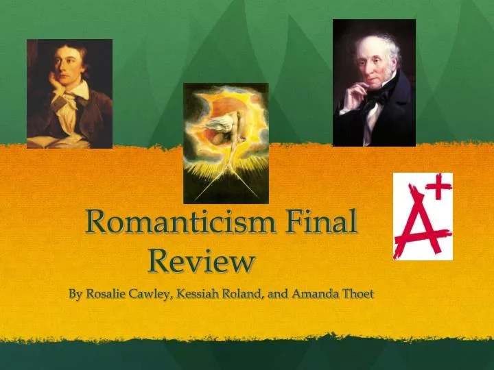 romanticism final review