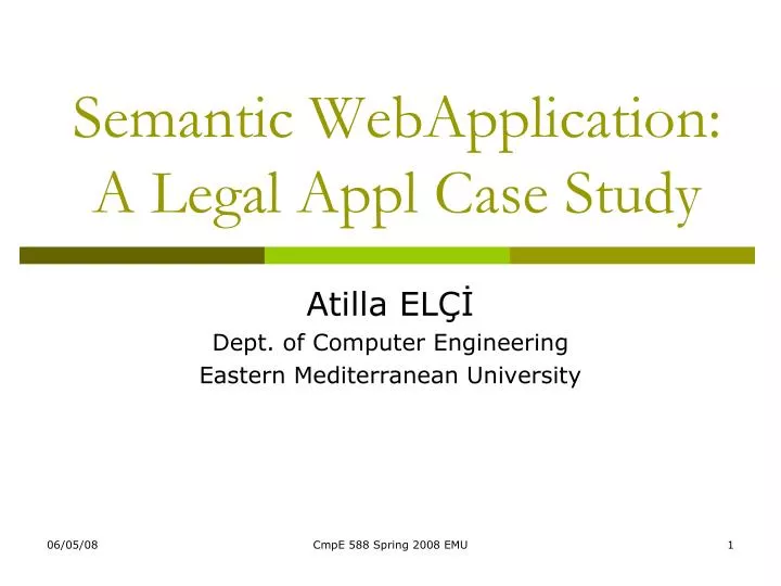 semantic webapplication a legal appl case study