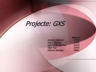 projecte gxs