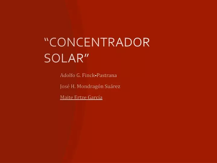 concentrador solar