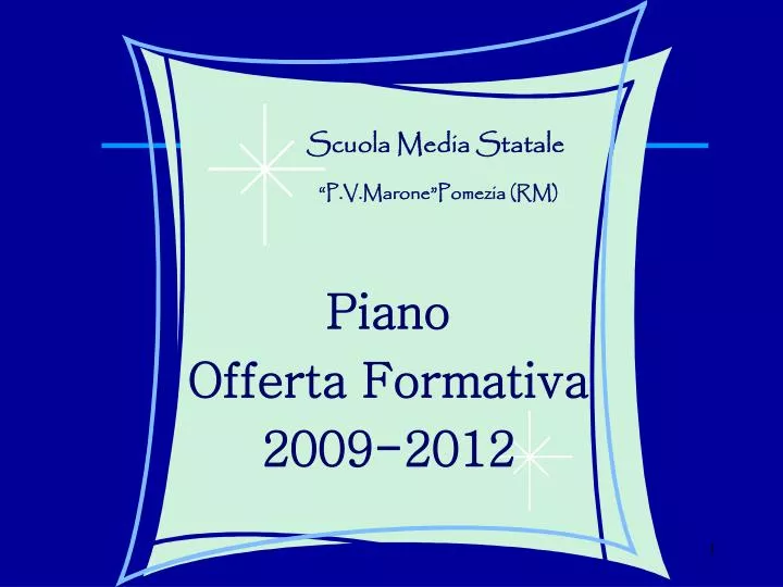 piano offerta formativa 2009 2012
