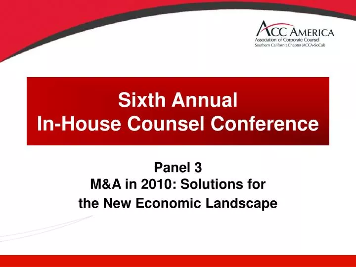 sixth annual in house counsel conference