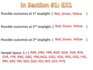 In Section #1: EX1