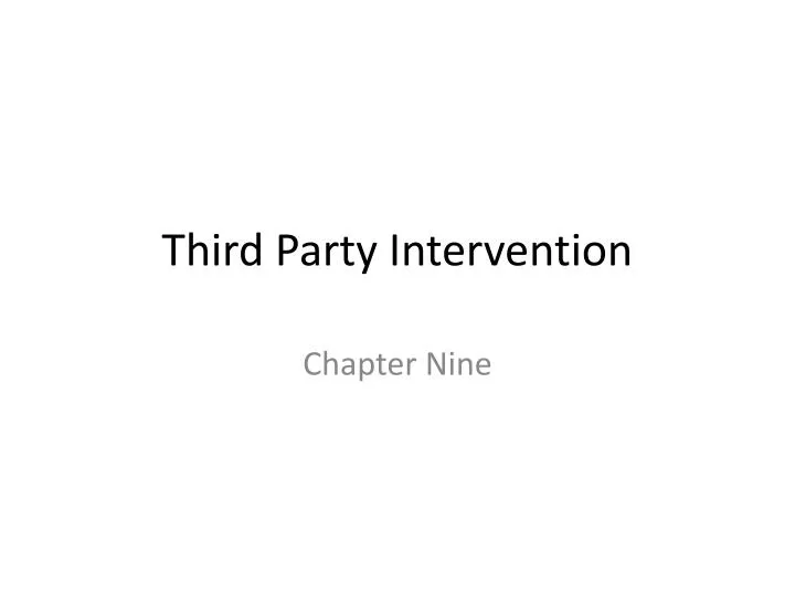 third party intervention