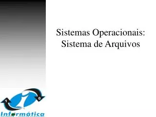 sistemas operacionais sistema de arquivos