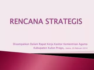 rencana strategis