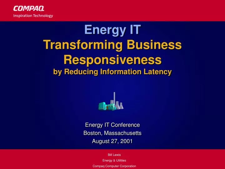 energy it transforming business responsiveness by reducing information latency