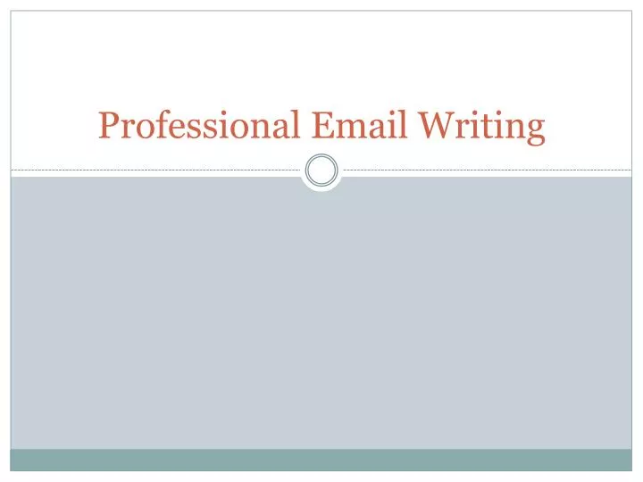 professional email writing