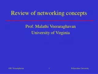 Review of networking concepts