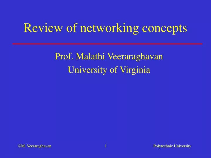 review of networking concepts