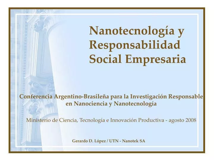 nanotecnolog a y responsabilidad social empresaria