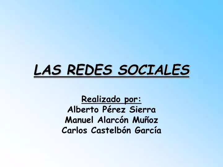 las redes sociales