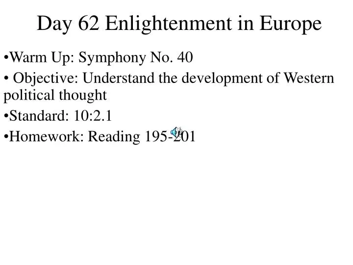 day 62 enlightenment in europe