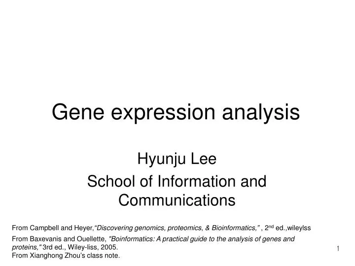 gene expression analysis