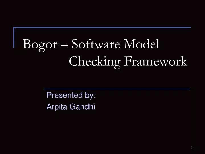bogor software model checking framework
