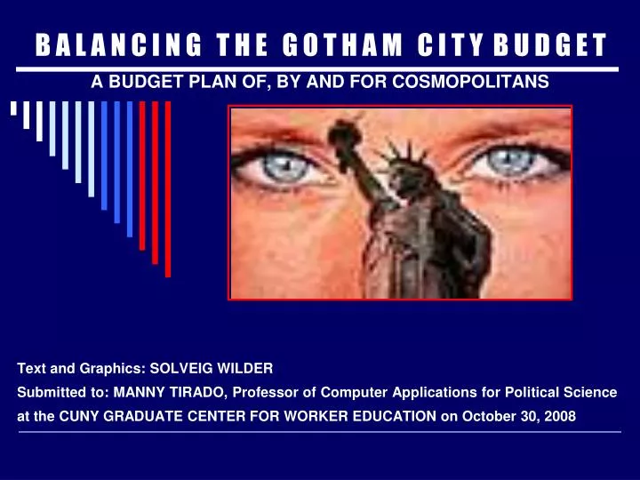 b a l a n c i n g t h e g o t h a m c i t y b u d g e t a budget plan of by and for cosmopolitans