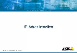 ip adres instellen
