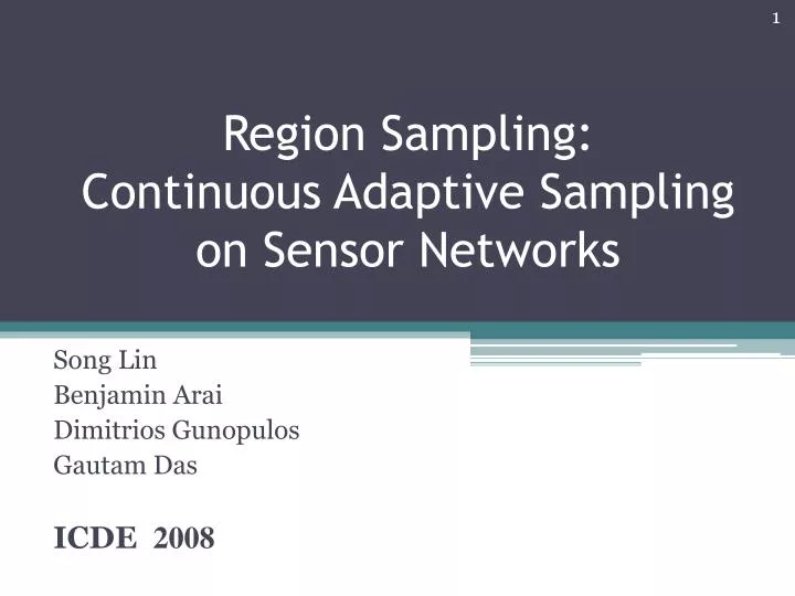 region sampling continuous adaptive sampling on sensor networks