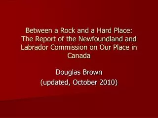 Douglas Brown (updated, October 2010)