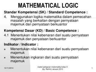 mathematical logic