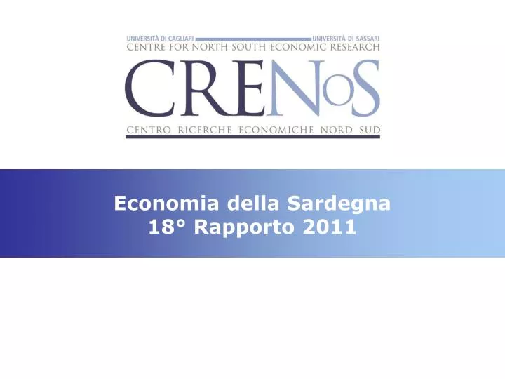 economia della sardegna 18 rapporto 2011