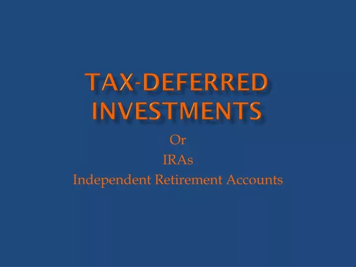 tax deferred investments