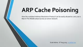ARP Cache Poisoning