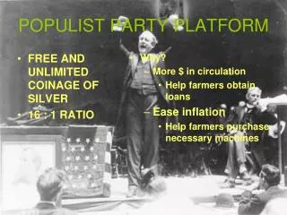 POPULIST PARTY PLATFORM