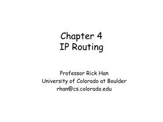 Chapter 4 IP Routing