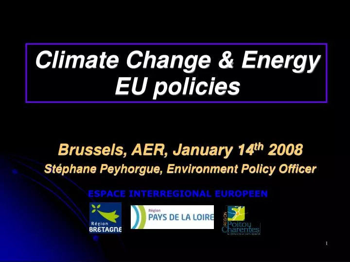 brussels aer january 14 th 2008 st phane peyhorgue environment policy officer