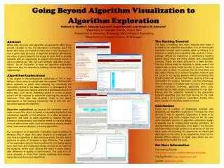 Going Beyond Algorithm Visualization to Algorithm Exploration