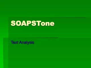 SOAPSTone