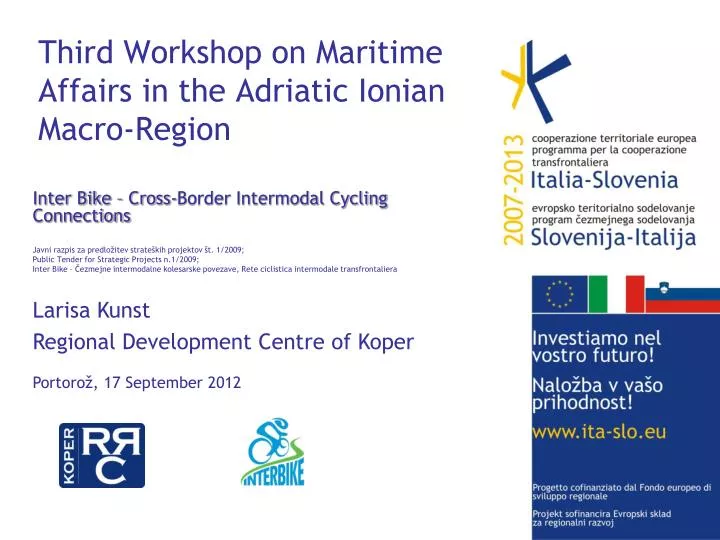 third workshop on maritime affairs in the adriatic ionian macro region
