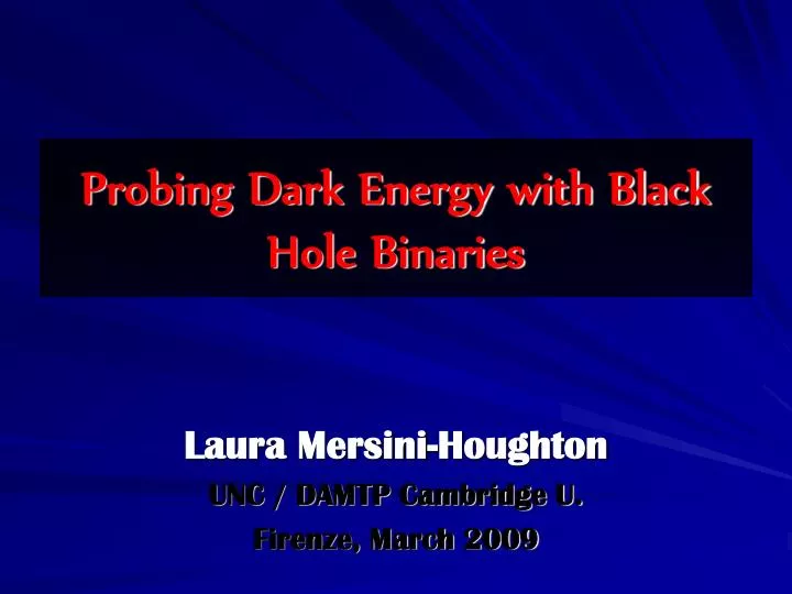 probing dark energy with black hole binaries