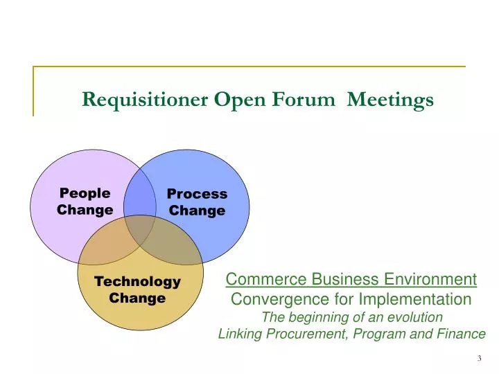 requisitioner open forum meetings