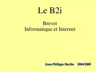 le b2i brevet informatique et internet