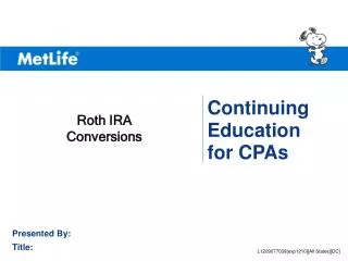 Continuing Education for CPAs