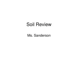 Soil Review