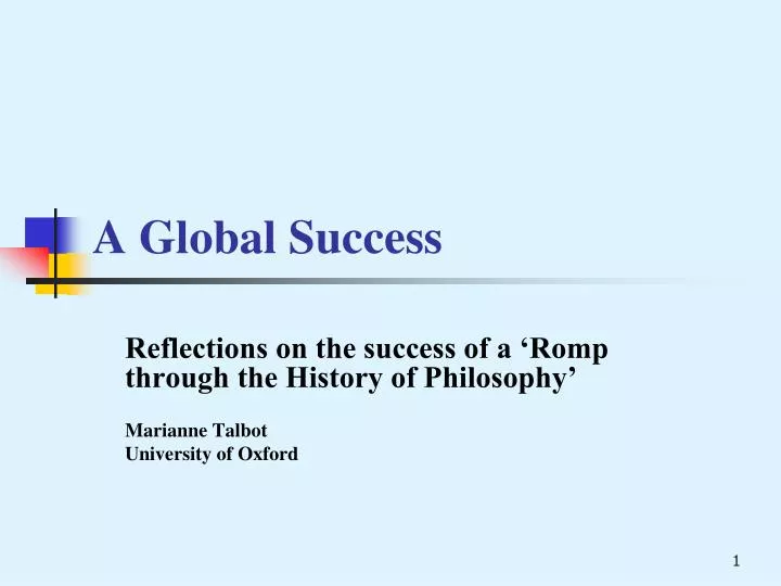 a global success