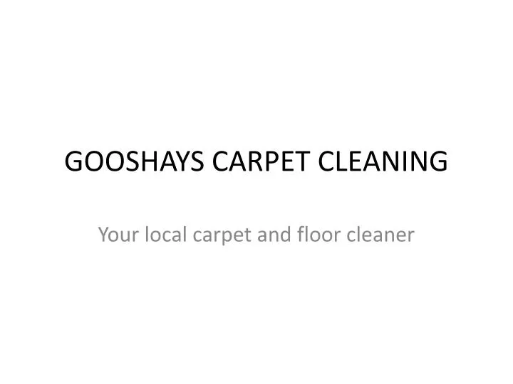 gooshays carpet cleaning